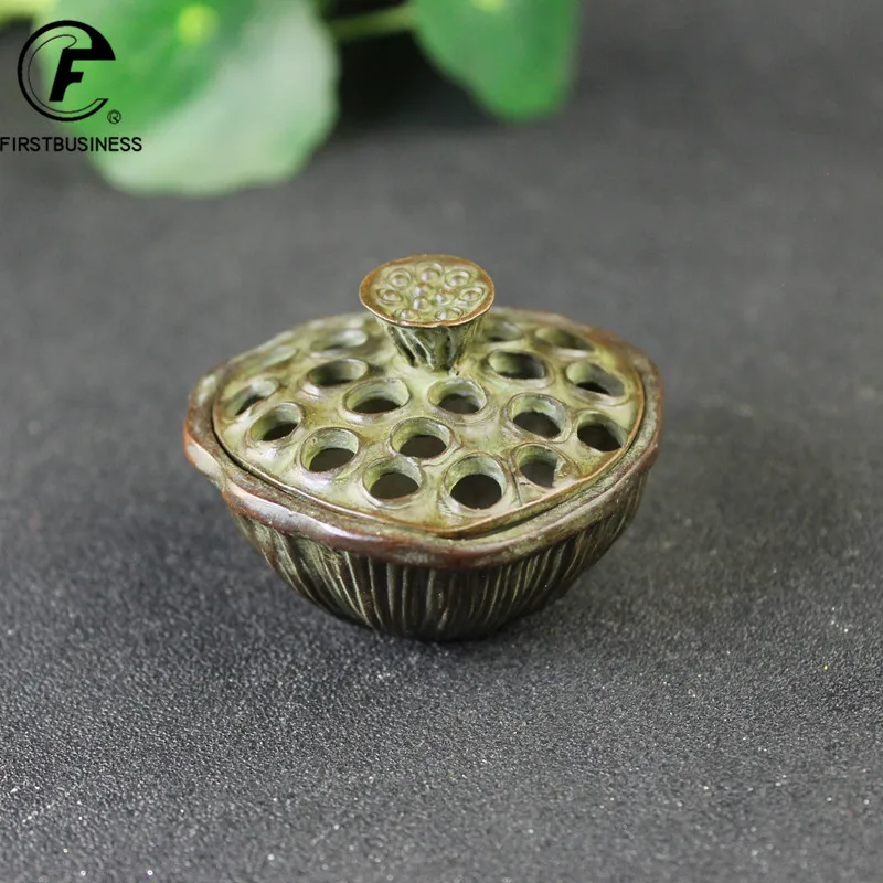 Медная подставка для семян лотоса под старину стандартная китайская винтажная