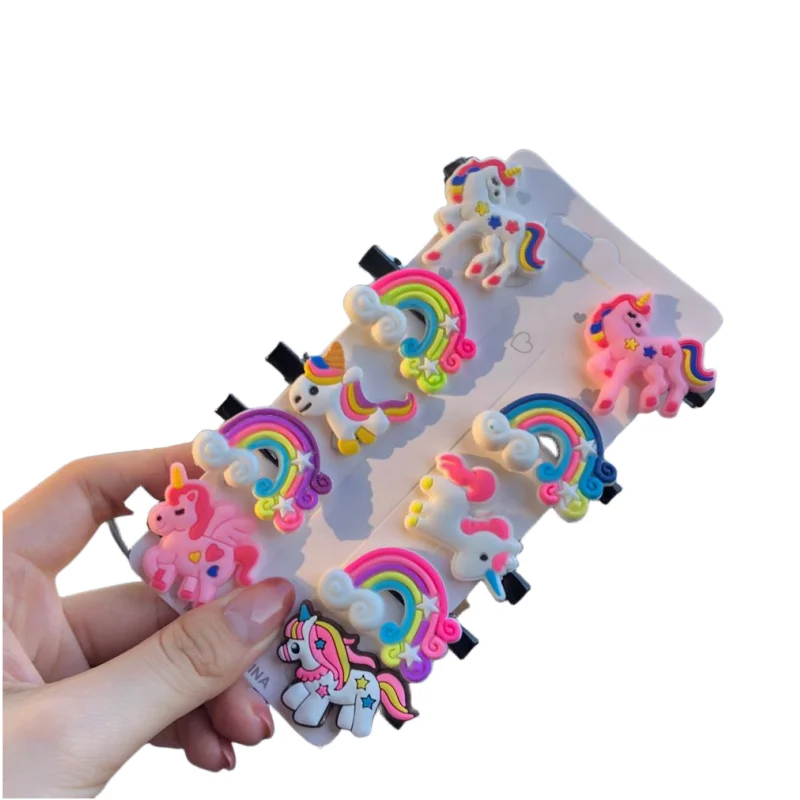 

My Little Pony Series Ziyue Peach Children's Rainbow Set Baby Princess Flower Duck Clip Cartoon Bang Clip Sweet Clip Headwear