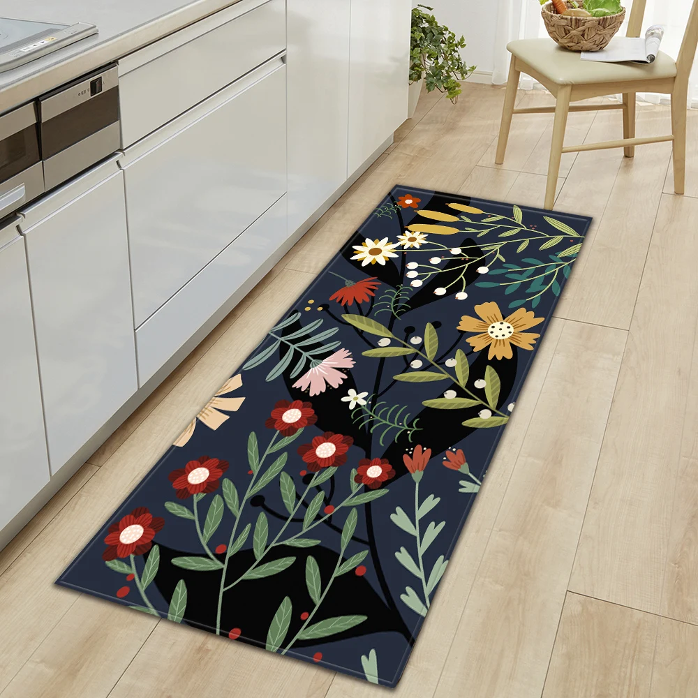 

Kitchen Mat Home Bedroom Entrance Doormat Living Room Floor Decor Foot Carpet Home Hallway Bathroom Balcony Door Anti-Slip Rug