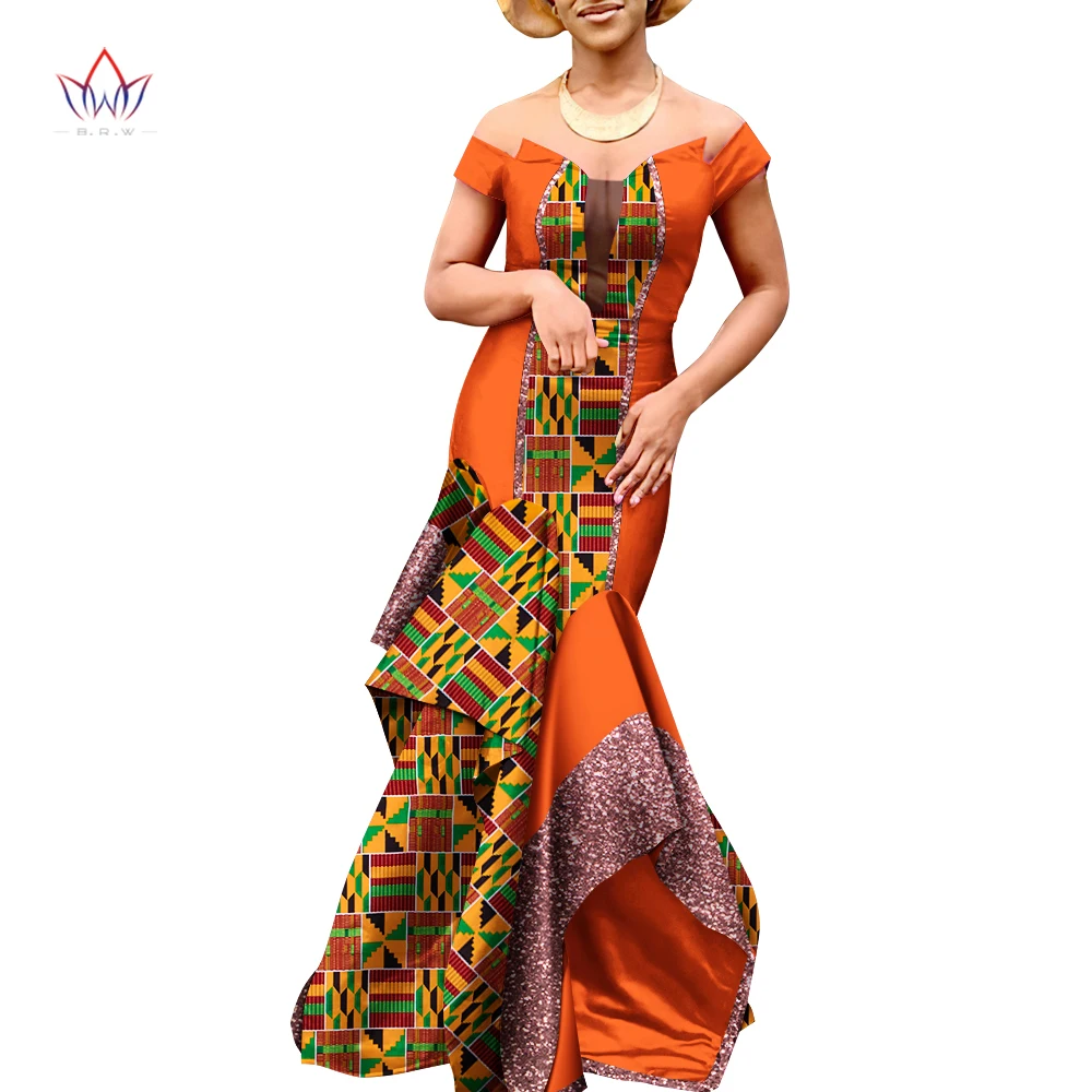 Customize Dashiki African Dresses for Women Colorful Daily Wedding S-6XL African Dresses for Women Floor-Length Dress Wy9946