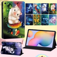 tablet case for samsung galaxy tab s6 lite 10 4 p610p615 shockproof cute animal pattern flip leather stand cover free stylus