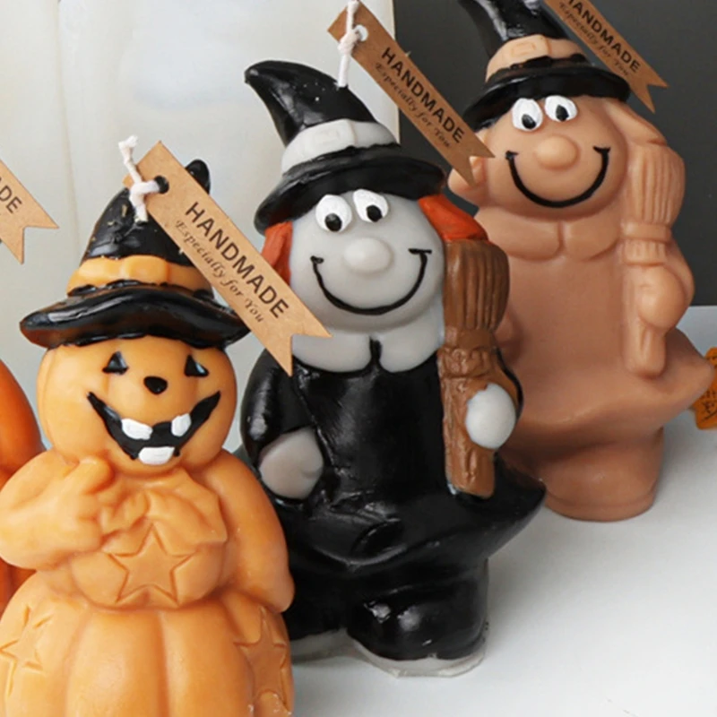 

Candle Moulds Candle Making Tools Clay Moulds Crafts Moulds Halloween-themed Silicone Material for DIY Hand-Making Lover