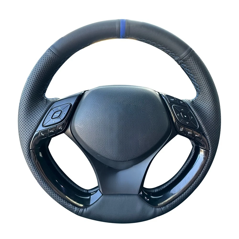 

Противоскользящая оплетка рулевого колеса из искусственной кожи для Toyota чехол рулевого колеса автомобиля CHR 2016-2019, автомобильные аксессуары