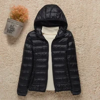 2022 new women thin down jacket white duck down ultralight jackets autumn and winter warm coats portable outwear