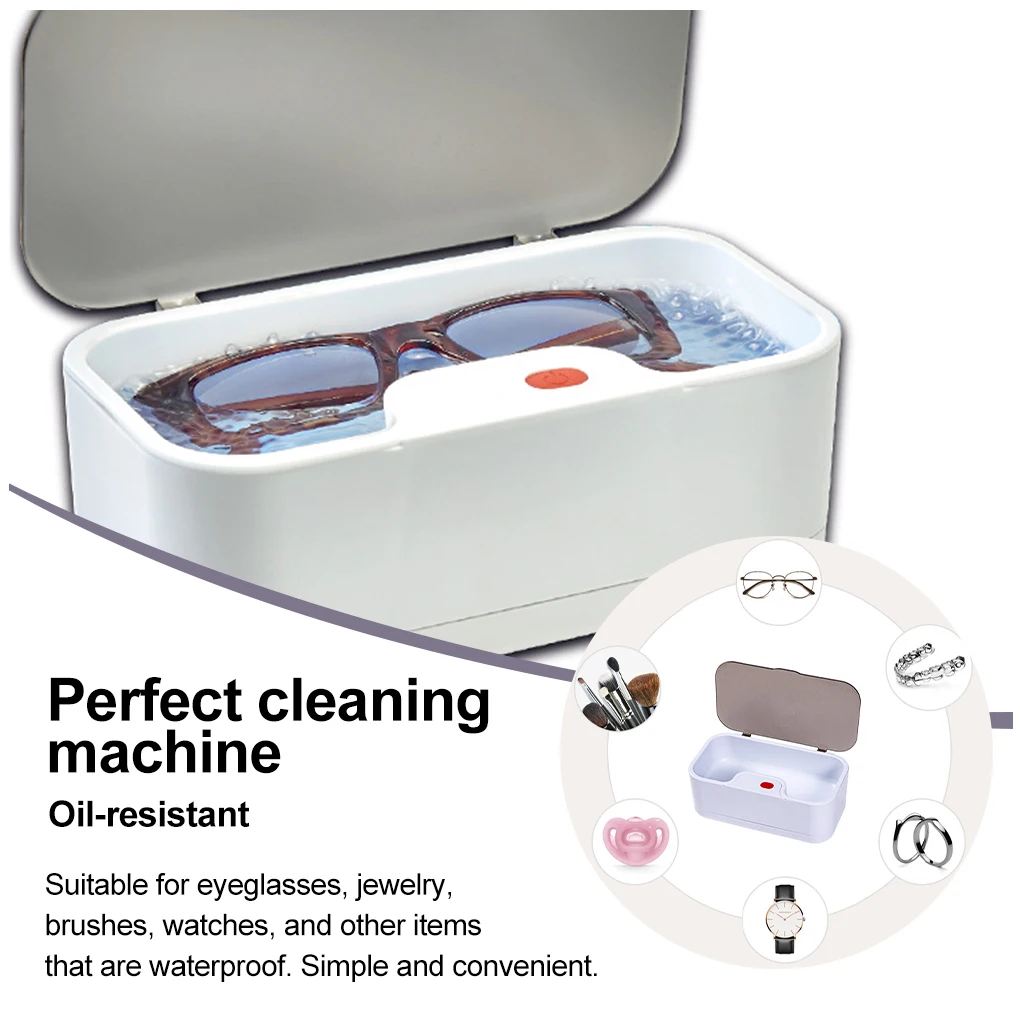 

Sonic USB Eyeglasses Jewelry Quiet Operation Cleaning Gold Electric Washing Machine Battery Powered Travel Timer Mini Remover