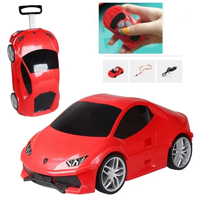 Kids Car Suitcase with remote control Children Travel Luggage Suitcase for boys wheeled suitcase kids Rolling luggage suitcase