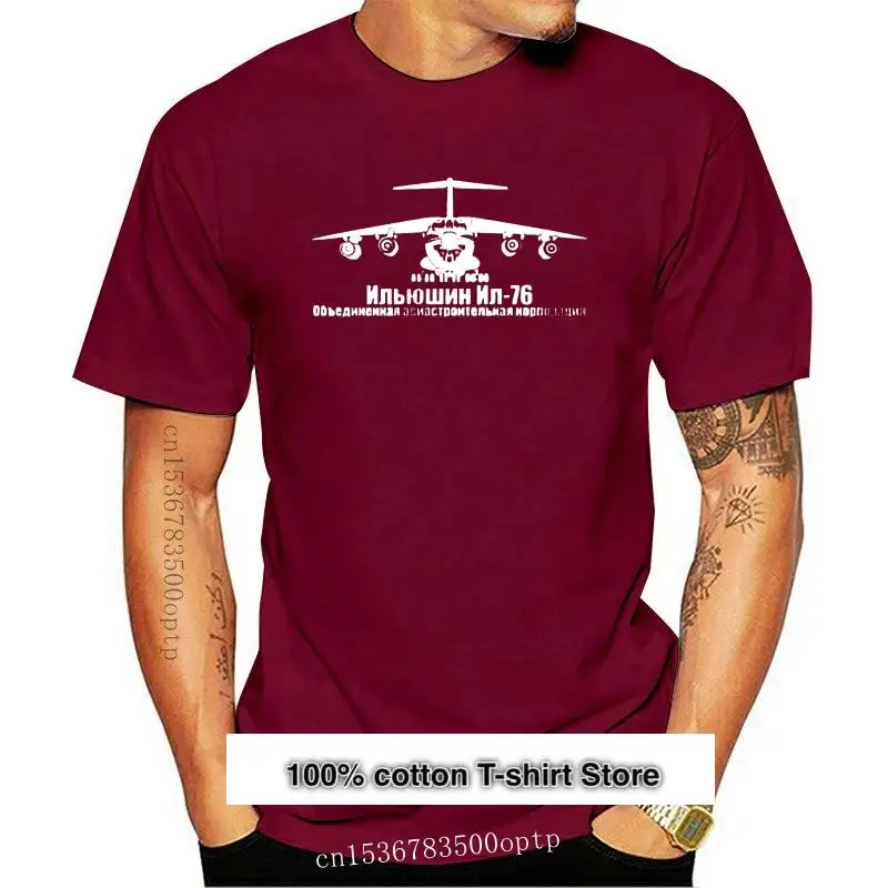 

New Ilyushin Il-76 Series Plane T-Shirt Vehicle Armed Assault Russian Air Force 2021 2021 Men Printed Top Quality Printed Shirts