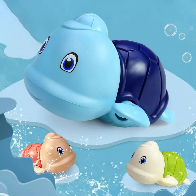 

Classic Baby Bath Toys Chain Clockwork Cute Cartoon Animal Turtles Dolphin Children Bathroom Beach Kids Water Playing Toys