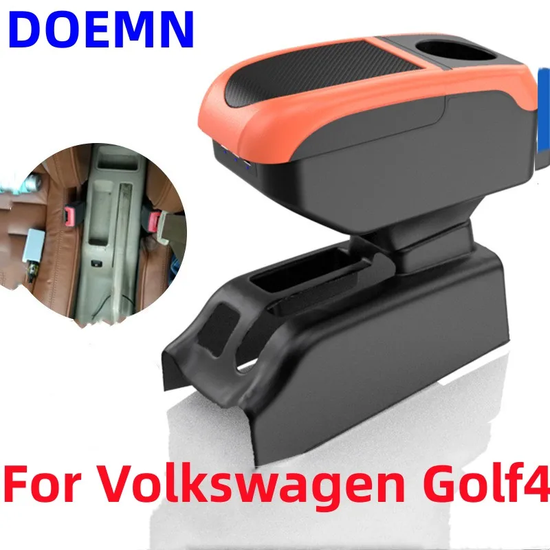

For VW Golf Armrest Box For Volkswagen Golf4 Car Armrest Box Car Interior Retrofit USB cup holder car accessories