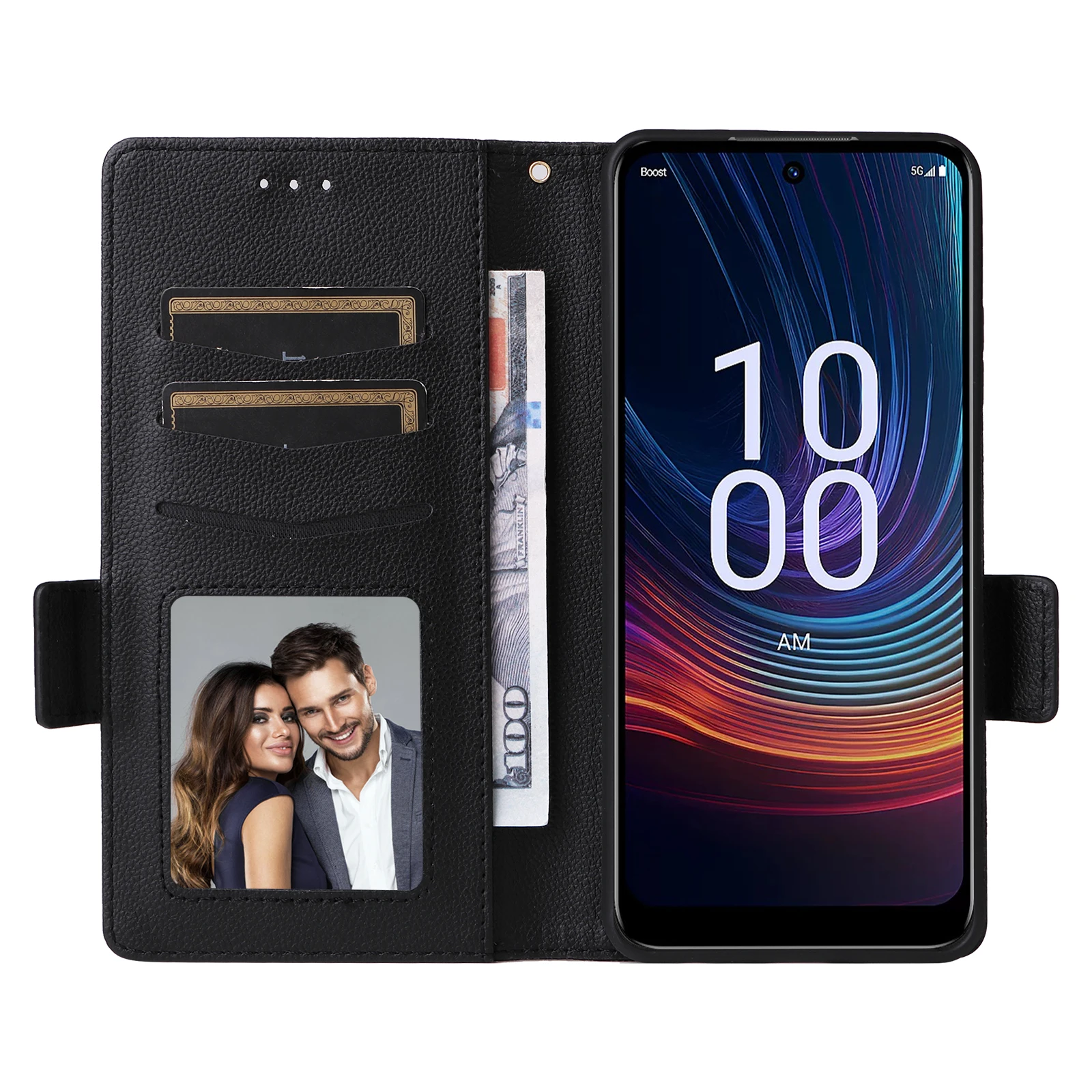 Чехол-кошелек с слотом для карт Boost Mobile Celero 5G 2024 кожаный противоударный чехол