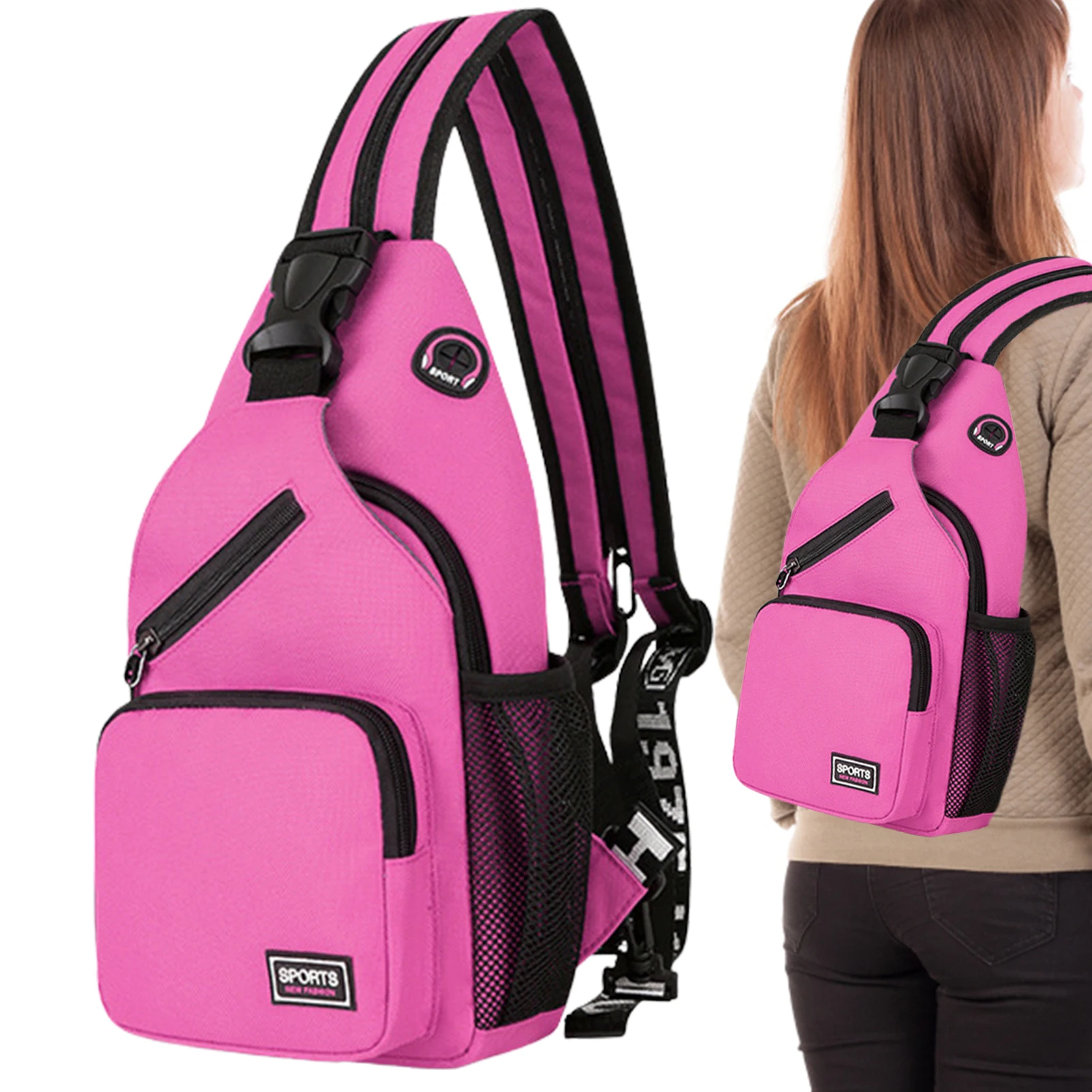 

Модная мужская сумка, нагрудные сумки, сумка через плечо с несколькими карманами, многофункциональная дорожная уличная сумка через плечо д...