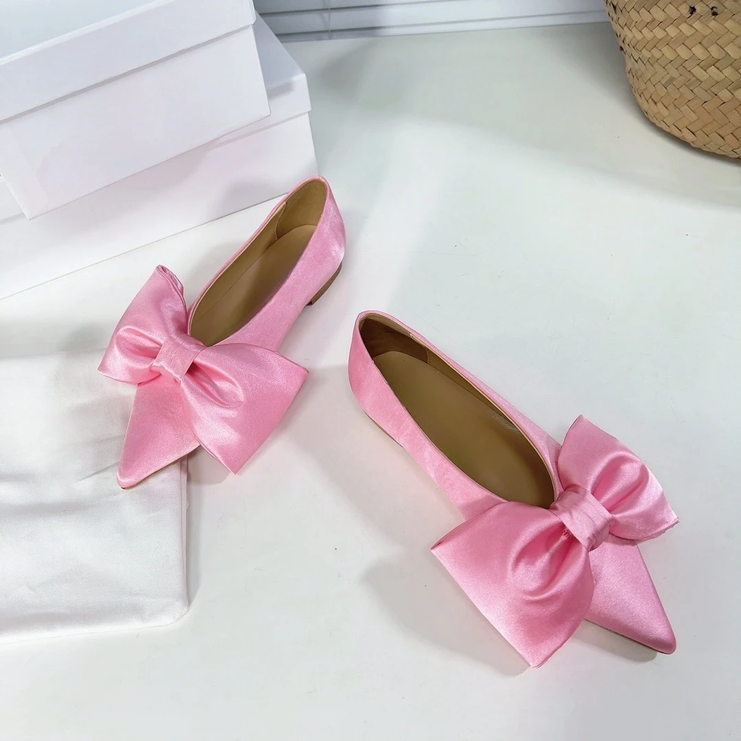 2024 Весна и осень Новое корейское издание Маленькие туфли с острым носком на