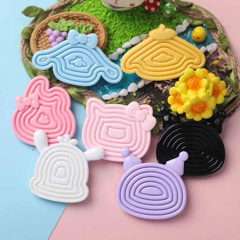 5 шт. Мультяшные яркие тарелки для чайки из смолы с плоским основанием рукоделия