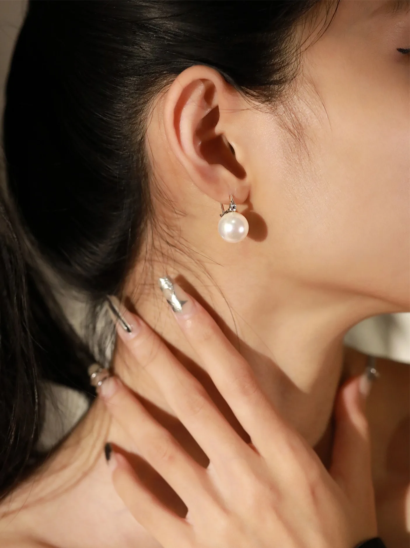 Модные простые серьги с белым жемчугом для женщин роскошные качественные