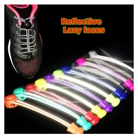 no tie shoe laces round elastic shoelaces reflective suitable for all shoes sneakers lazy shoelace accessories rubber band