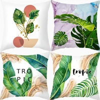 tropical plants pattern decorative cushions pillowcase sofa chair bed decor pillow cover polyester cushion cover throw pillow