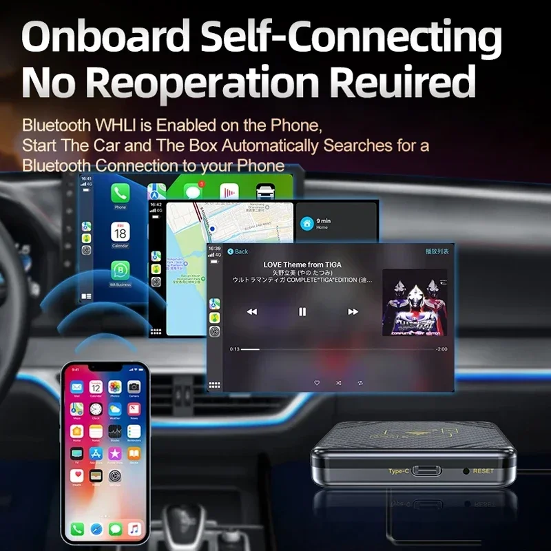 Новые автомобильные интеллектуальные системы Carplay Ai Box, беспроводной Android Auto, беспроводной адаптер Carplay, ТВ-приставка для BMW 1 серии E81 E82 E87 (art.: 3920cd3a07add) - 3920cd3a07add