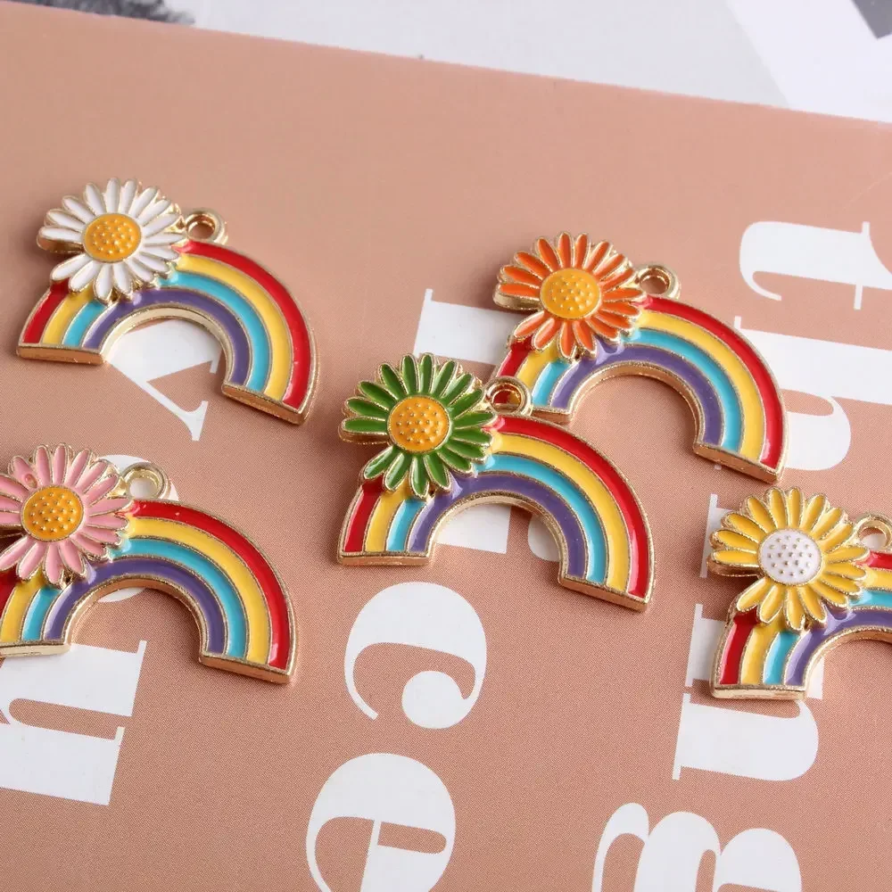 10 шт. серьги DIY аксессуары прекрасный Радужный кулон браслет ручной работы