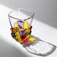 colorful crystal glass cup rainbow reflection teacup japanese wine glasses transparent beer whisky mug