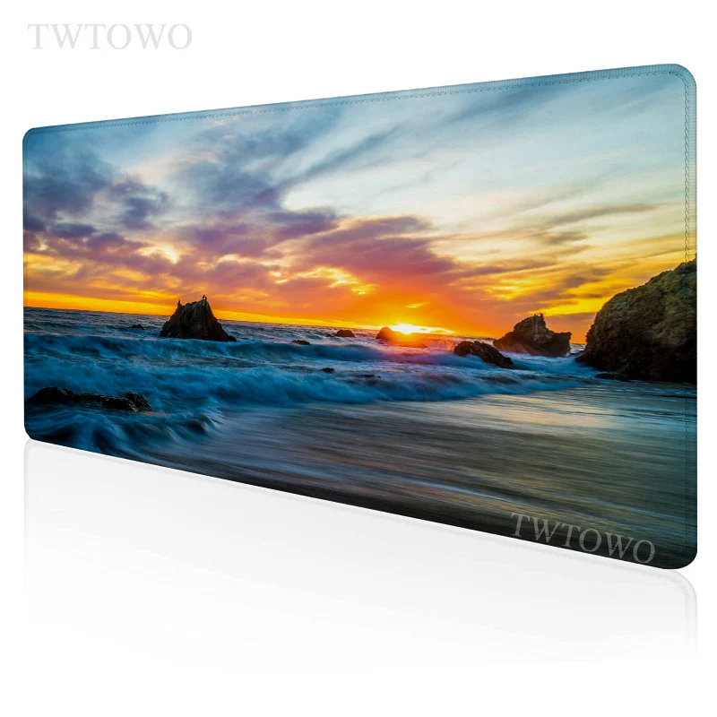 

Beach Waves Mouse Pad Gaming XL Computer Custom New Mousepad XXL Mouse Mat Office Anti Slip Computer Mice Pad Desktop Mouse Pad