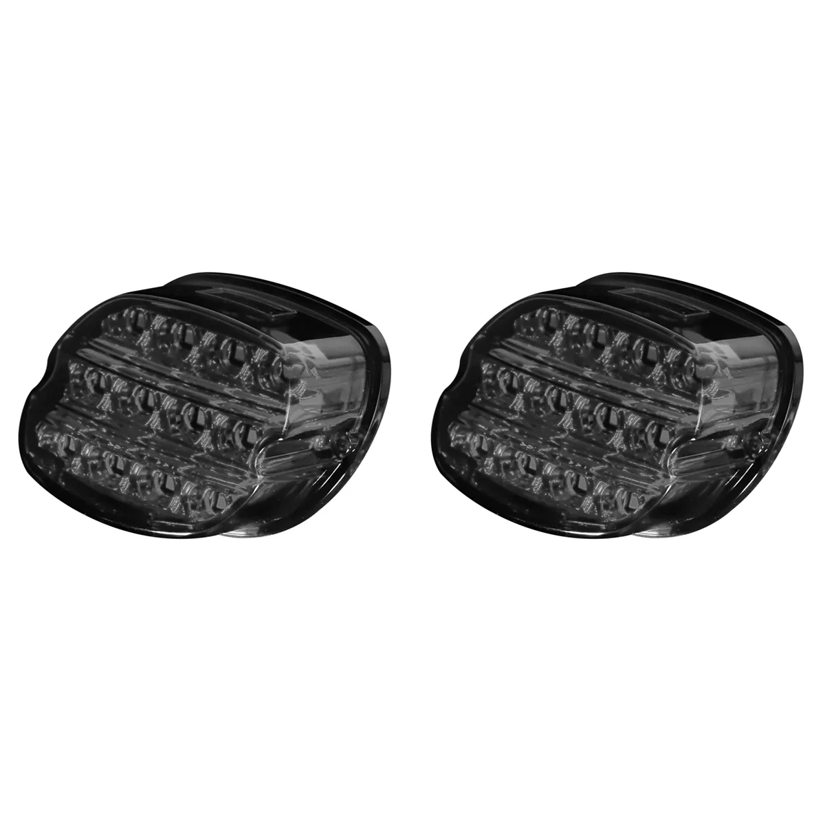 

2X Motorcycle 12V LED Smoked Housing Brake Tail Light License Plate Tail Light for Harley Glide 883 1200