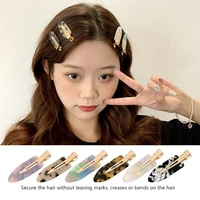12pcs women makeup duckbill bangs hairstyling barrettes no bend gift waves salon hairdressing acrylic face washing hair clip