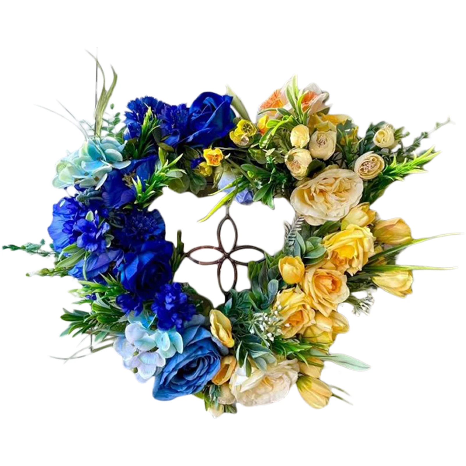 

Ukraine Flag Front Door Wreath Artificial Flower Front Door Wreath Heart Shaped Front Door Wreaths Farmhouse Decor Party