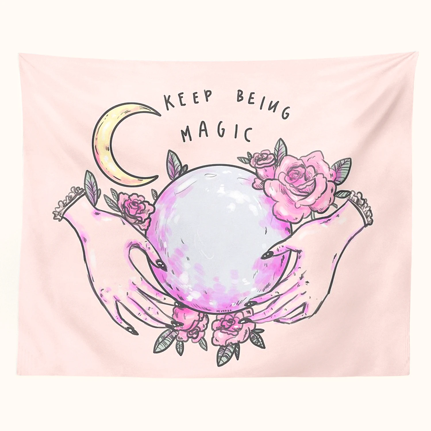 

Pink Witchcraft Tapestry Magic Moon Wall Hanging Kawaii Home Living Room Bedroom Background Wall Decor Tapestries Art Aesthetic