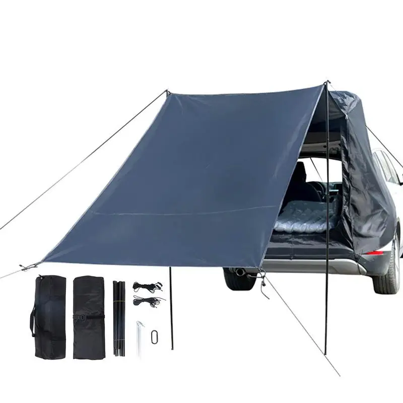 

Car SUVs Tailgate Shade Awning Tent Portable Waterproof Roof Top Tent Hatchback Canopy Shade Tent For Camping Outdoor Travel