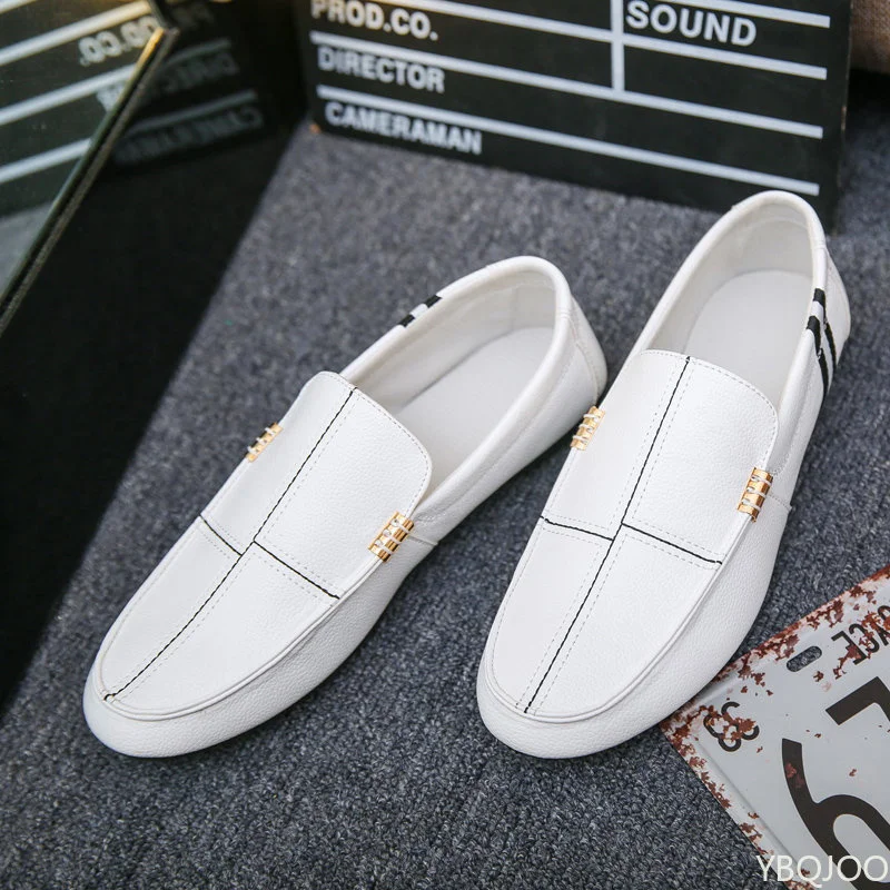 

2023 Spring Autumn Men Loafers PU Leather Driving Boat Shoes Slip-On Casual Doug Shoes Moccasin Breathable Soft Male Flats