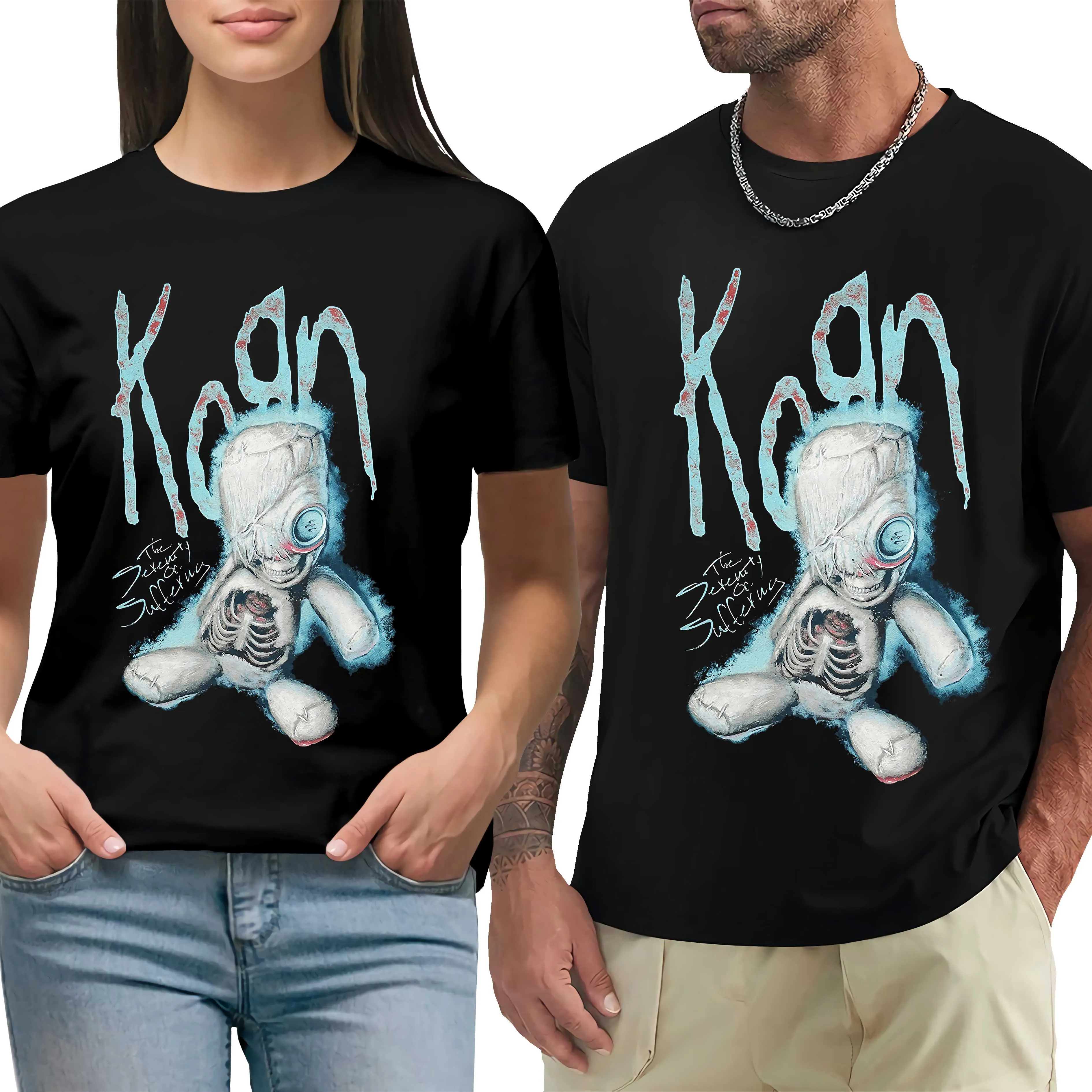 

New Doll Korn Personality T-Shirt Fashion Retro T-Shirts Brand Harajuku Branded Sweatshirts Harajuku Tshirt Logo Funny Tee Shirt