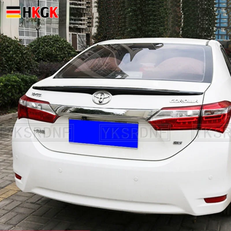 

Для Toyota Corolla 2014 2015 2016 2017 ABS пластиковый Неокрашенный праймер задний багажник губа крыло задний спойлер украшение