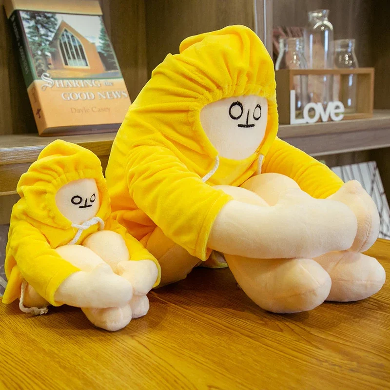 

18-65cm Changeable Yellow Banana Man Doll Plush Toys Appease Pillow Dolls Desktop Bedsides Decor Birthday Gift for Children Baby