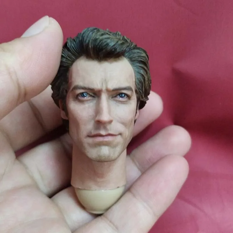 

1/6 Scale Dirty Harry Head Carving Clint Eastwood Head Sculpt with Neck Action Figure Toy Collection