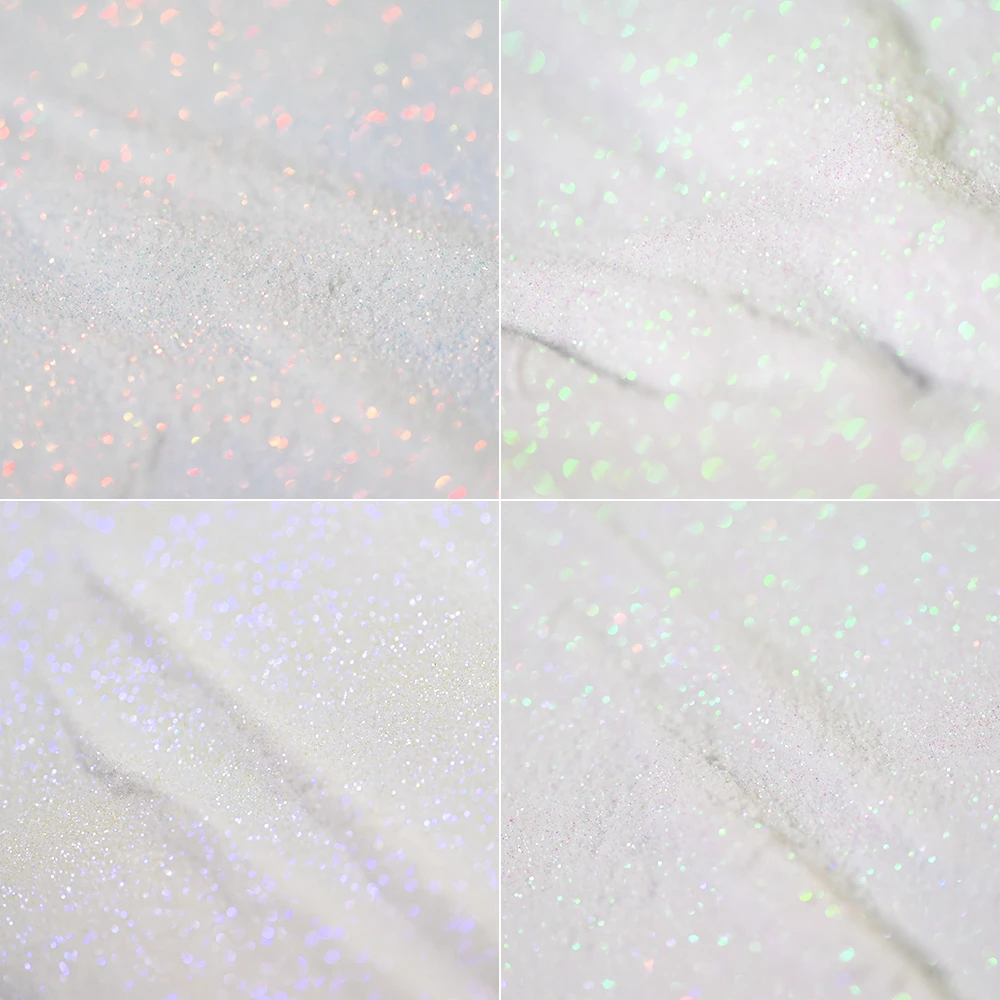 

0.1mm Extra Fine Holographic White Colorful Powder Shining Glitter Spangle Dust Gold/Green/Purple Flash UV Nail Craft Decor1/256