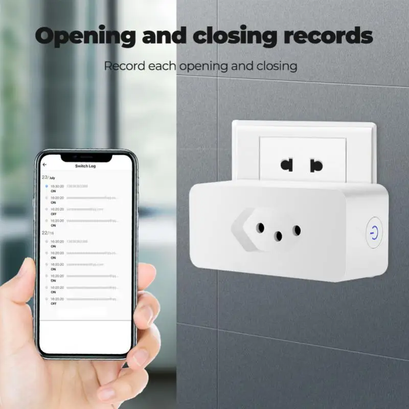 

Бразильская смарт-розетка с Wi-Fi, умная розетка с таймером питания Tuya SmartLife, голосовое управление, 10 А 16 А, монитор питания для Alexa Google Home