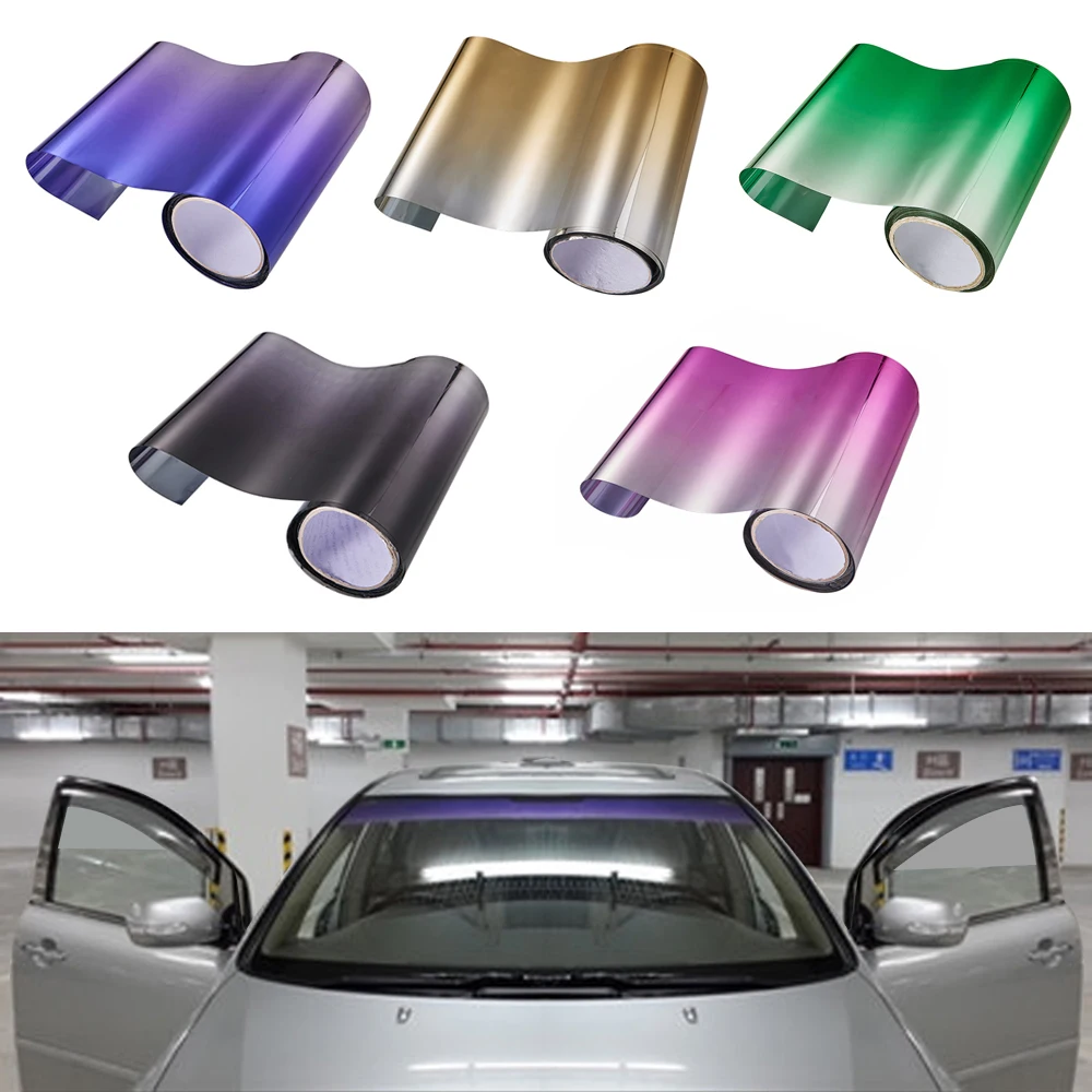 

20X150cm Car Sun Shade Front Windshield Sunshade Protector Solar Window Tint Film Heat Insulation Color Changing Film Universal