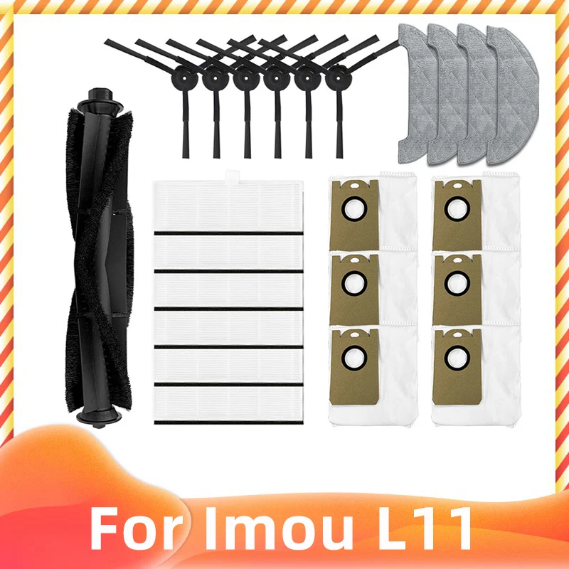

For Imou L11-A L11 Vacuum Cleaner Spare Accessories Main Side Brush Hepa Filter Dust Bag Mop Cloths Rag Replacement Parts