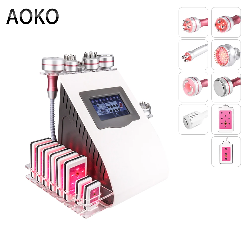 

Аппарат для красоты AOKO 9 в 1, вакуумный массажер для тела и целлюлита, аппарат для массажа тела, микротоковая подтяжка лица, уход за подтягива...
