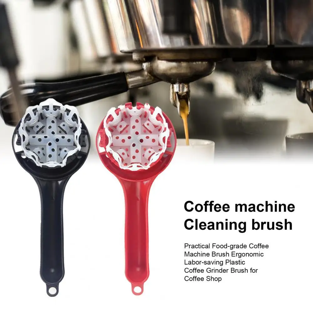 

Practical Food-grade Coffee Machine Brush Ergonomic Labor-saving Plastic Coffee Grinder Brush for Coffee Shop