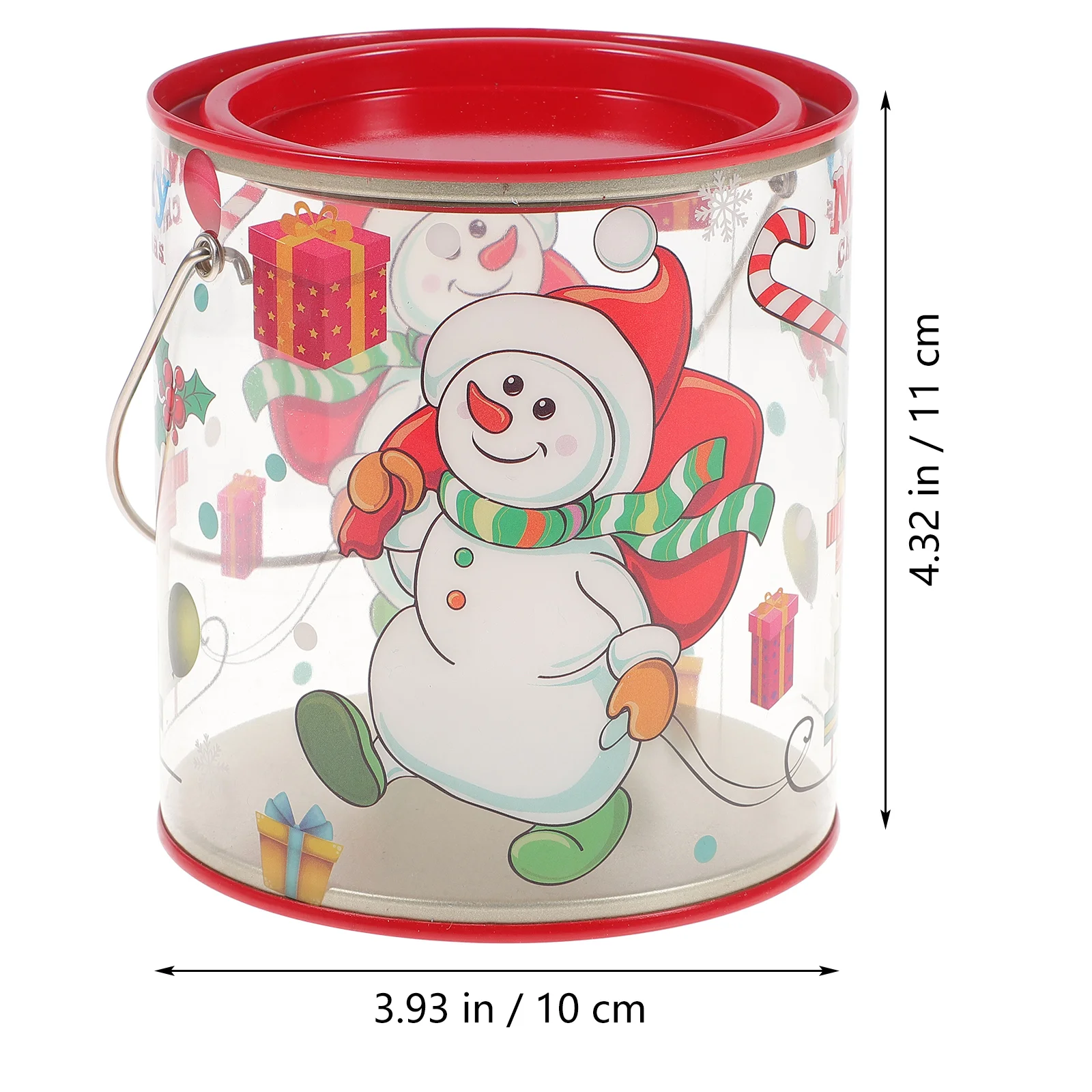 

Metal Storage Tin Can Portable Cylinder Plastic Food Containers Tinplate Lid Canister Candy