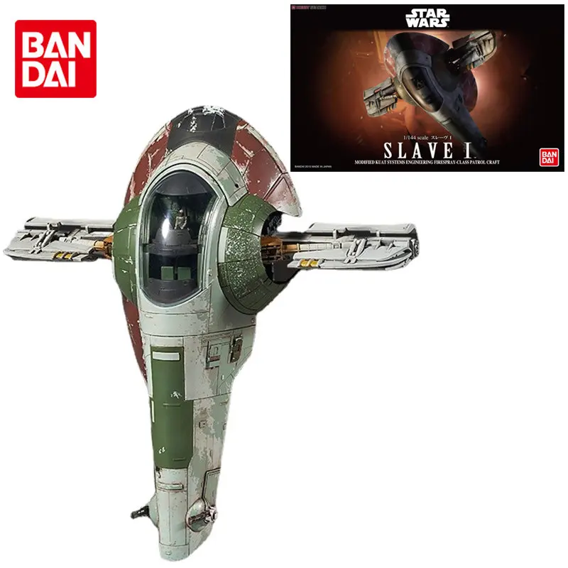

Bandai Original STAR WARS 1/144 Scale Boba Fett's Special Machine SLAVE ⅠAnime Action Figure Collection Toys Gifts for Children