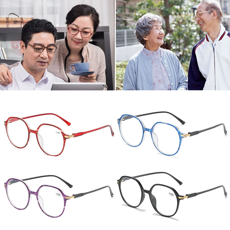 

Finished Reading Glasses For The Elderly Women Clear Round Hyperopia Glasses Men Anti Blue Light Farsighted Eyewear +1.0 ~ +4.0