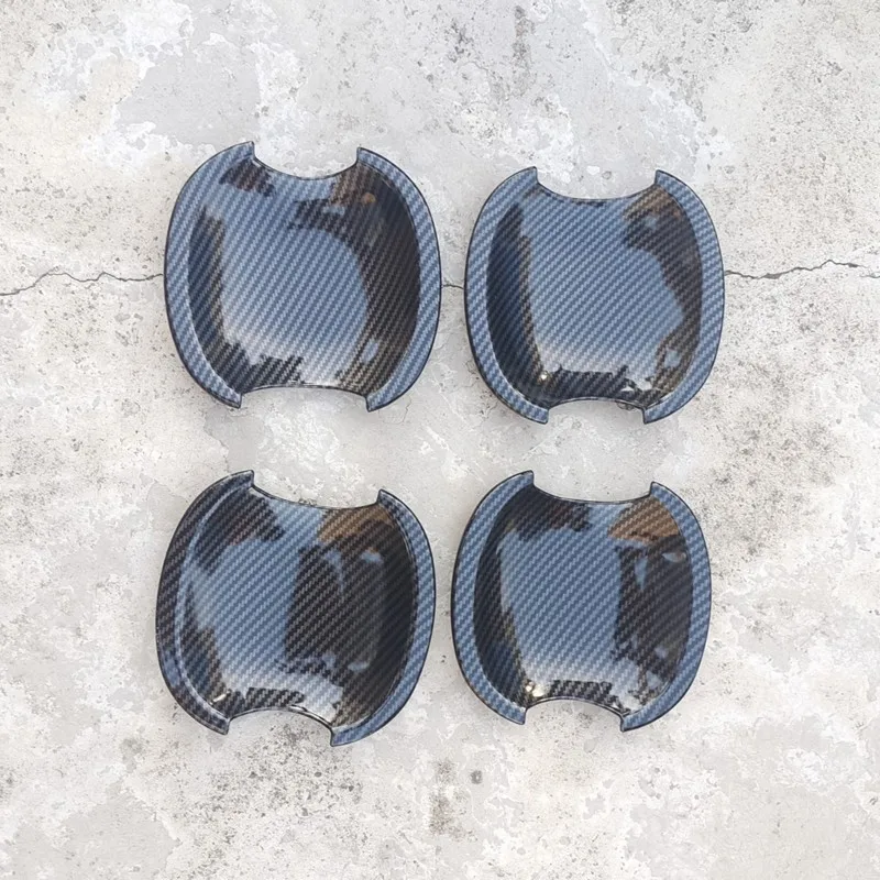 

For Hyundai Tucson 2005-2013 Car Accessories Door Handle Bowl Cover Trim Plastic Imitation Carbon Fiber