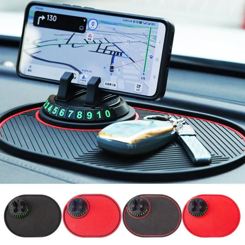 

Non Slip Phone Pad For Car 4 In 1 Multifunctional 360 Degree Anti Slip Mat Stick Rotation Dashboard Organizer Phone Holder Tray