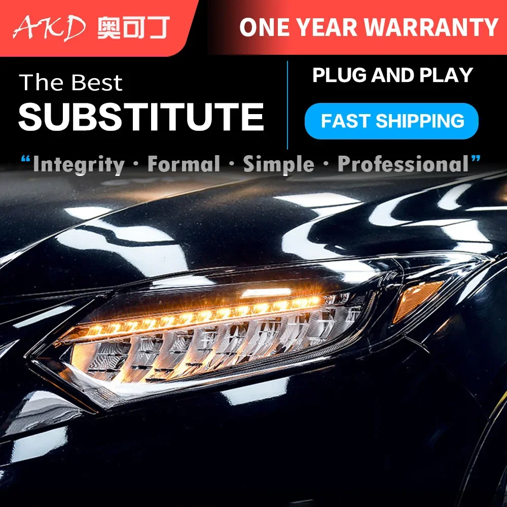 Автомобильные фары для HRV HR-V Vezel 2015-2021 светодиодные DRL противотуманные указатель