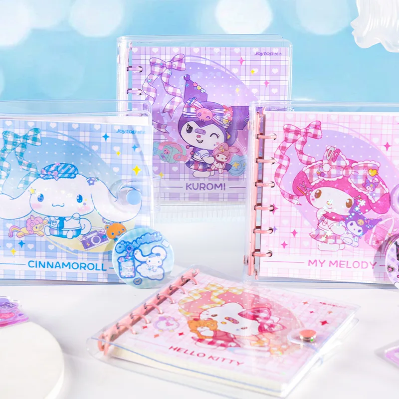 

Kawaii Sanrio Anime Notebook Cute Kuromi Cinnamoroll My Melody Loose Leaf Notepad Creative Stationery Originality Children Gifts