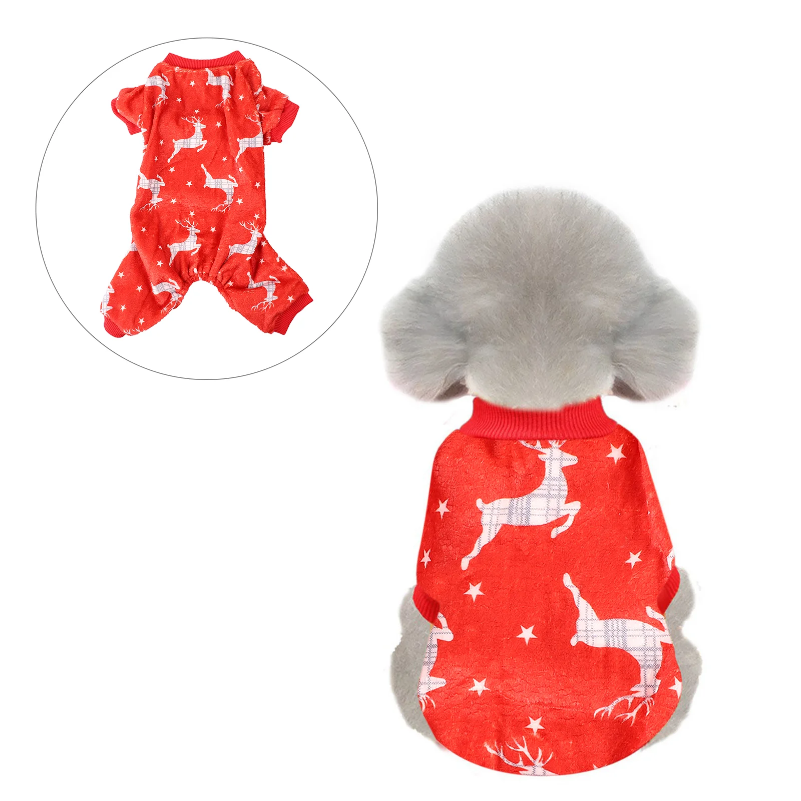 

Dog Clothes Jumpsuit Jumper Christmas Pet Snowman Winter Costume Puppy Jacket Sweater Turtleneck Dresscotton Outfit Fleece Small