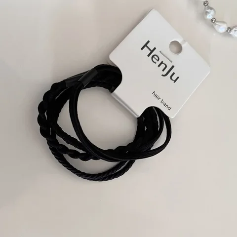 4 шт. Базовая высокоэластичная резинка для волос простой цвет резинка для волос практичная резинка универсальные аксессуары для волос резинка для волос