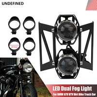 motorcycle spotlight auxiliary dual fog light u5 led headlight bracket 37 41mm fork clamp for bmw suzuki atv dirt bike universal